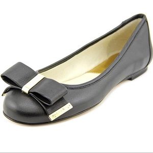 Michael Kors Kiera Ballet Black Leather Flats
